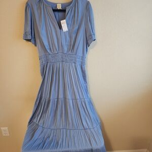 Joie Periwinkle Maxi Dress with Short Sleeves Size L